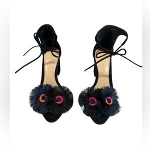 Loeffler Randall Virginia Tassel Pom Pom Heels